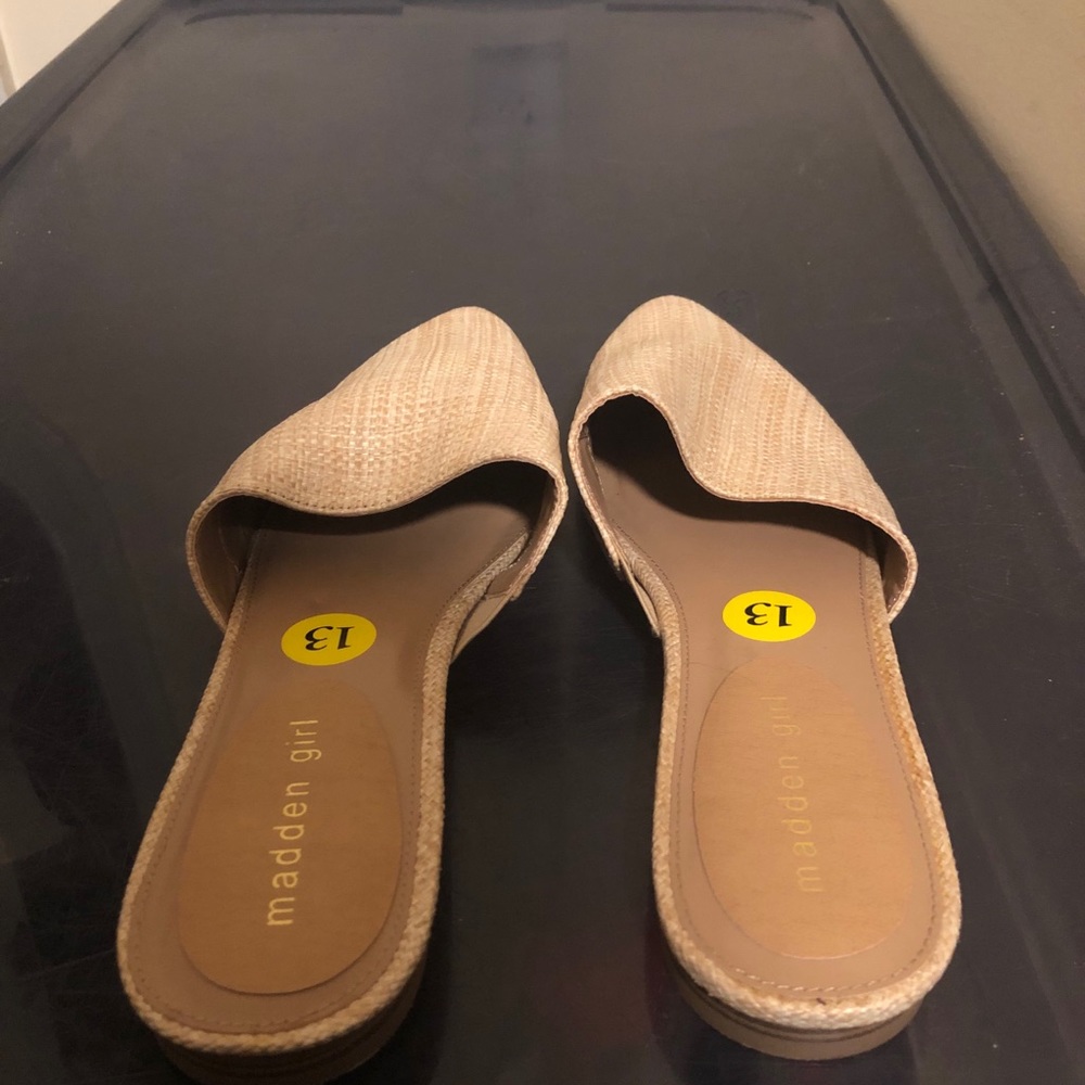 Beige flats